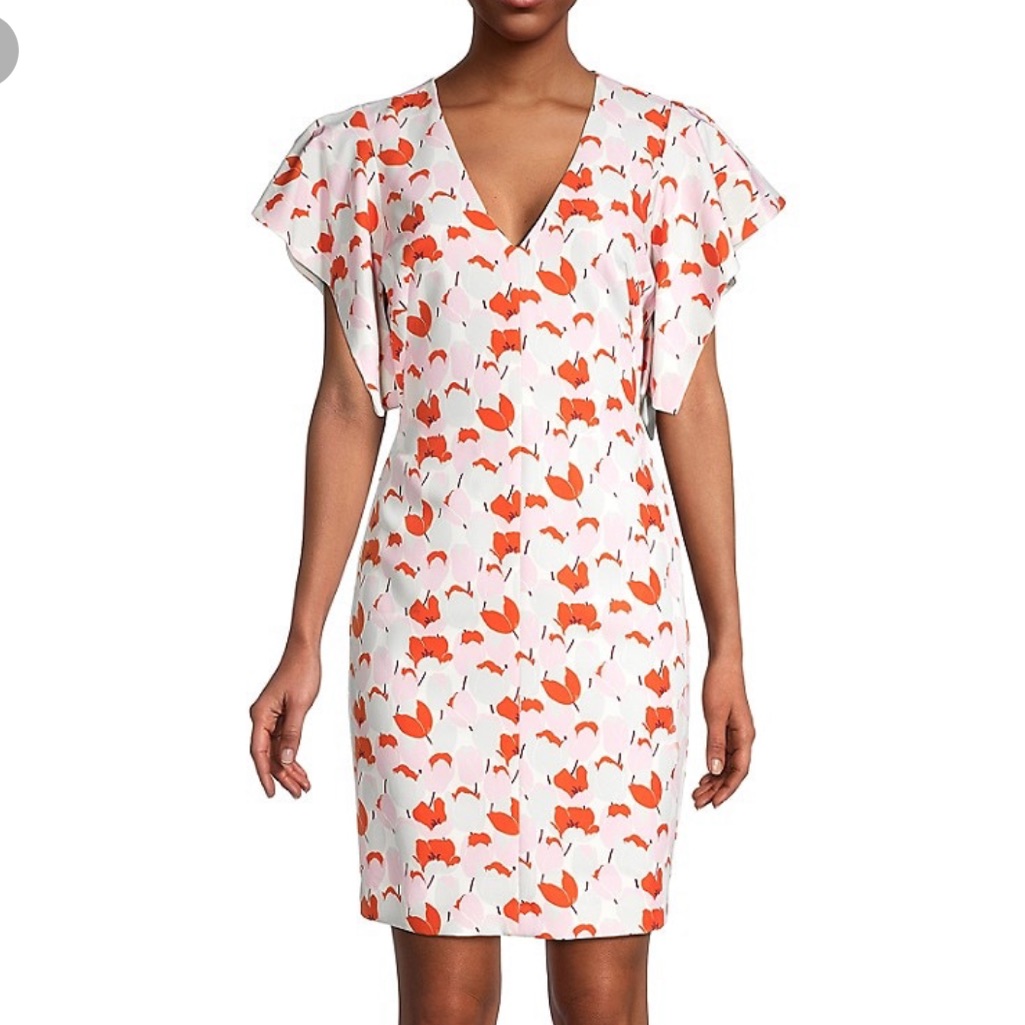 Black Halo Candied Tulip Sheath Dress